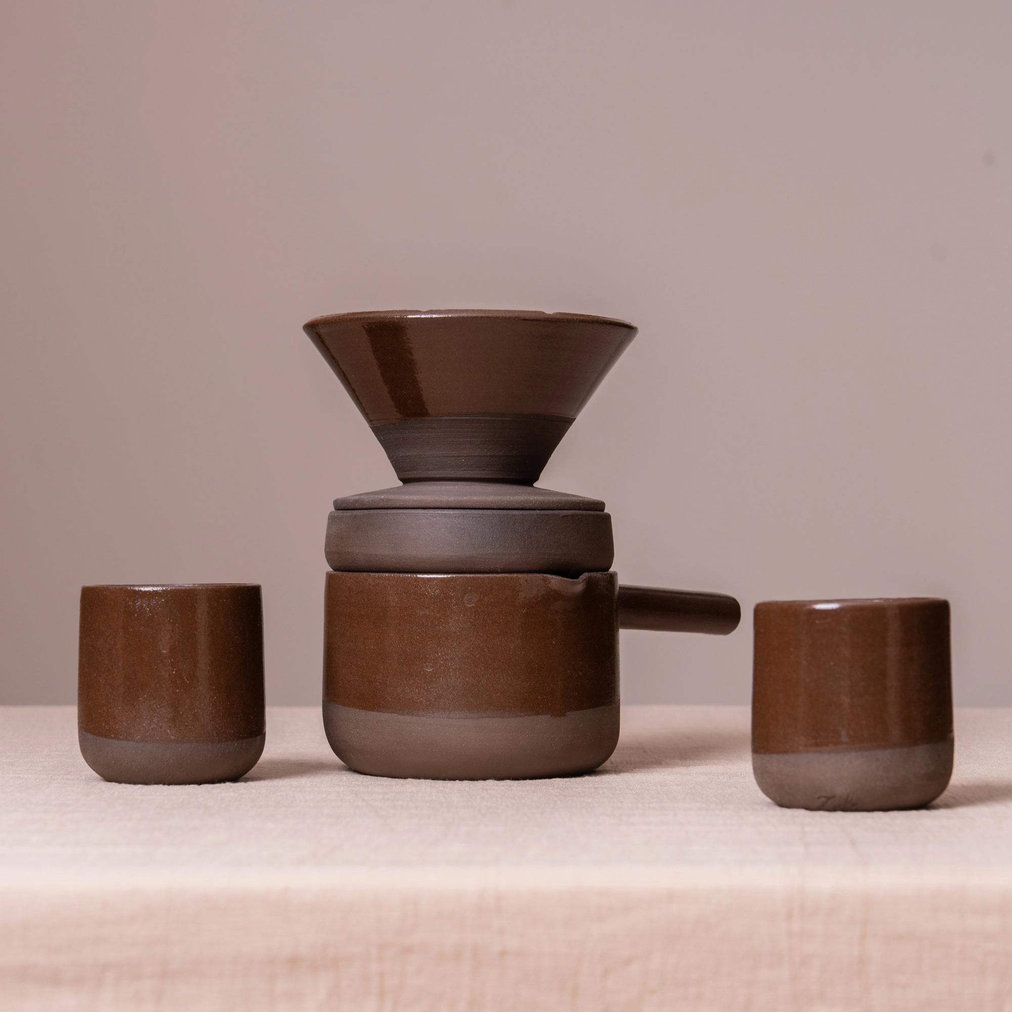 Toprak Tonu Dripper Seti